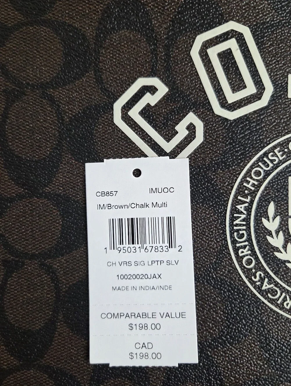 Coach VRS Sig Laptop Sleeve CB857